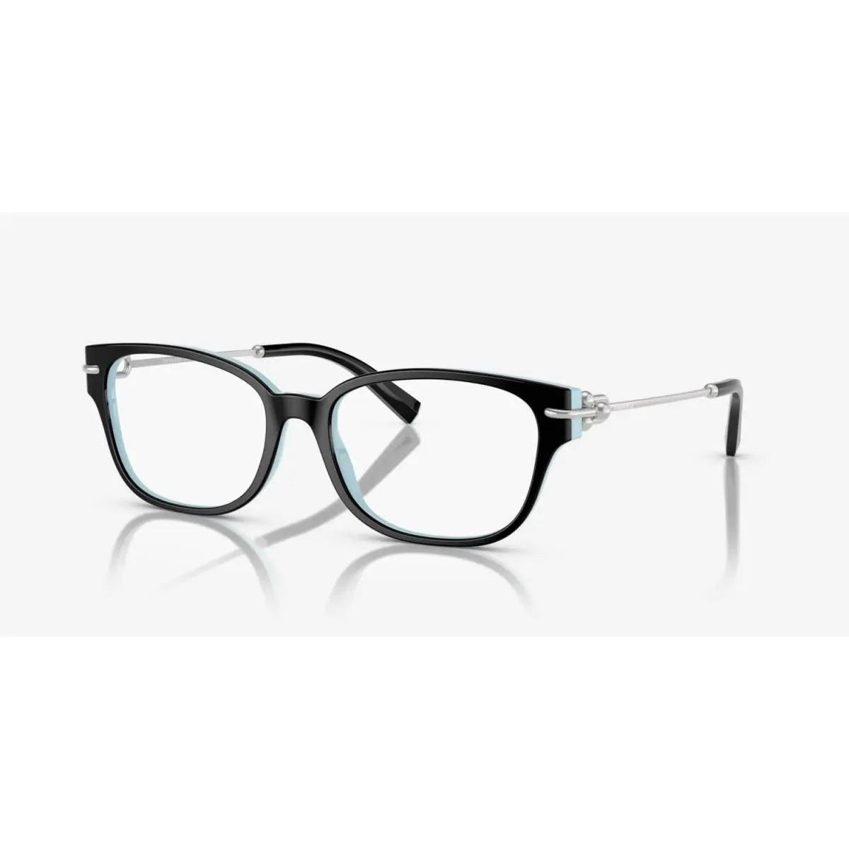 Tiffany CO Eyeglasses TF2262 8055 Black Silver Tiffany Blue 52mm