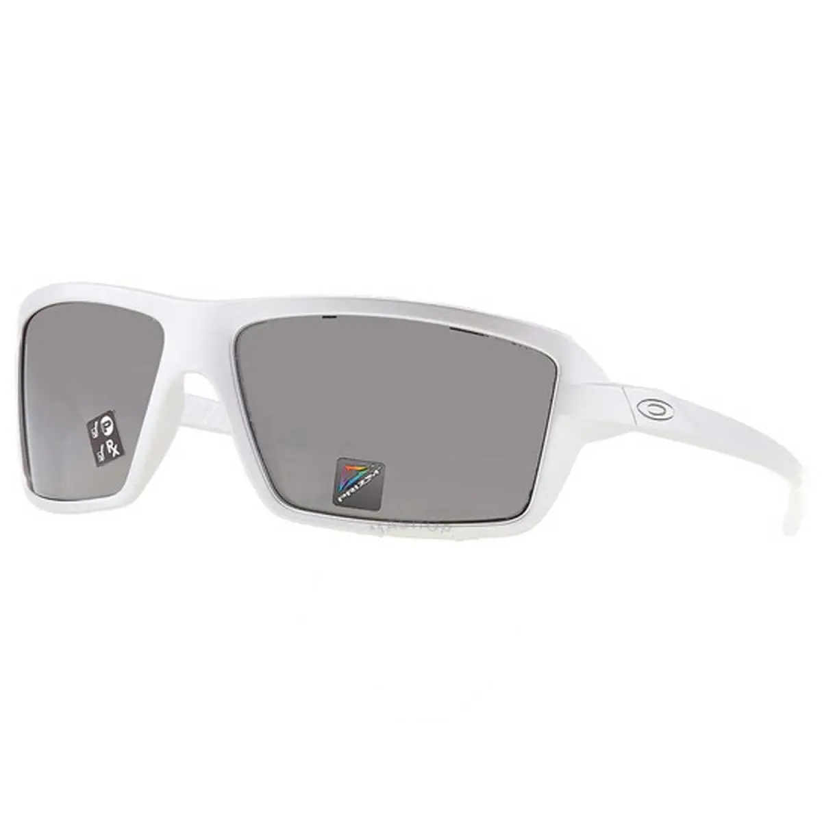 Oakley Cables Sunglasses - Matte White Frame w Prizm Black Polarized Lens