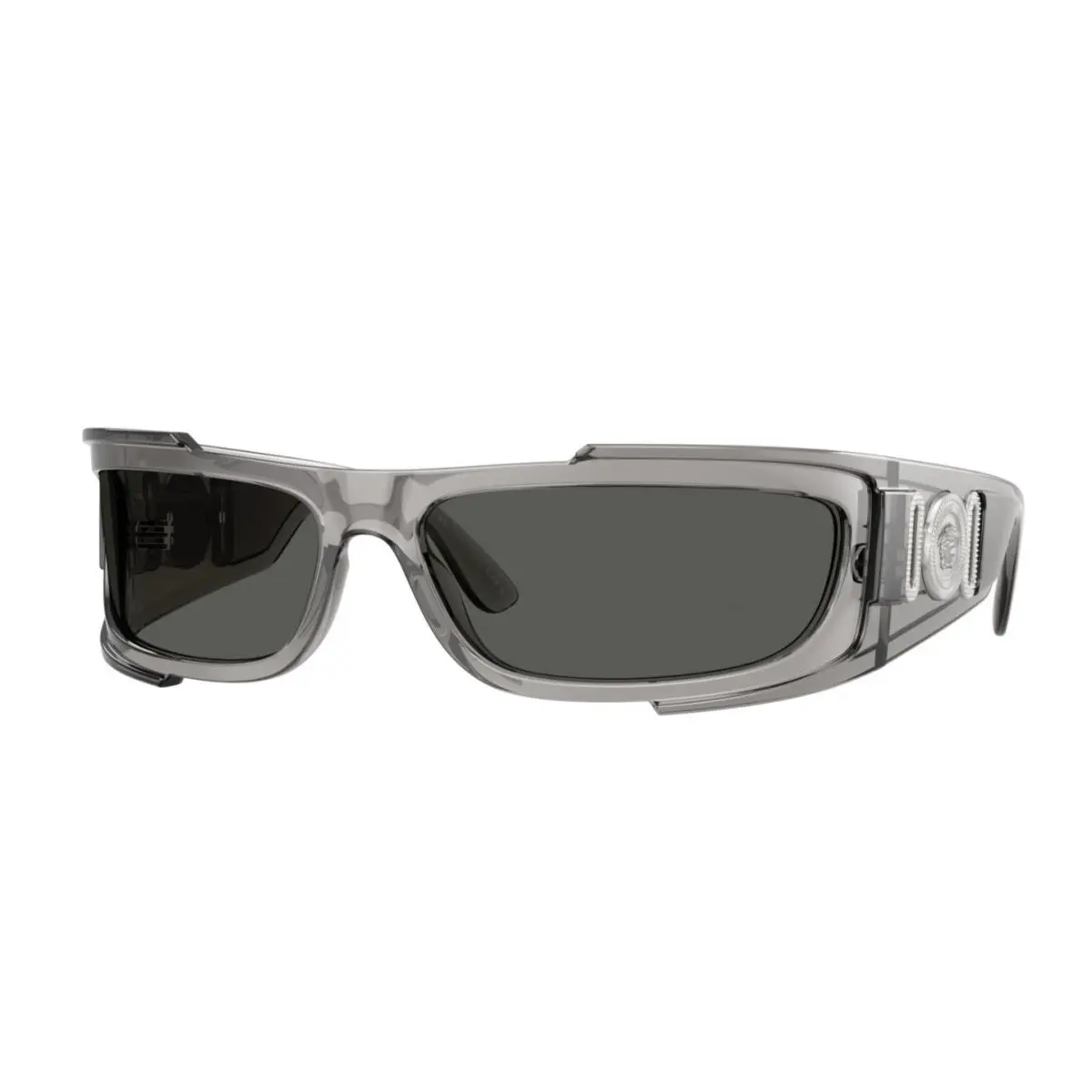 Versace VE4446 593/87 Transparent Grey Dark Grey Sunglasses