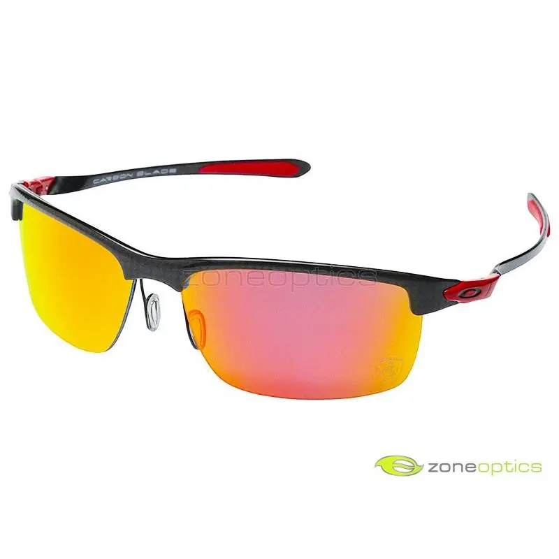 Oakley Carbon Blade Scuderia Ferrari Polarized Sunglasses OO9174-06 Carbon/ruby