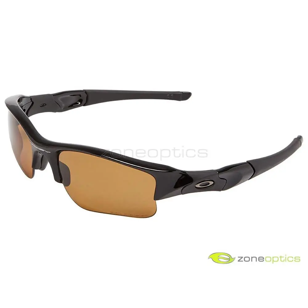 Oakley Flak Jacket Xlj Polarized Sunglasses 26-243 Polished Black/bronze - Frame: Polished Black, Lens: Bronze