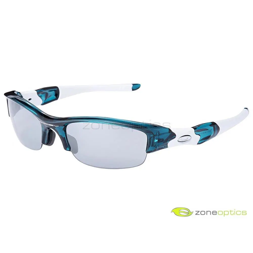 Flak Jacket Sunglasses 24-377J Crystal Turquoise/slate Iridium Asian by Oakley