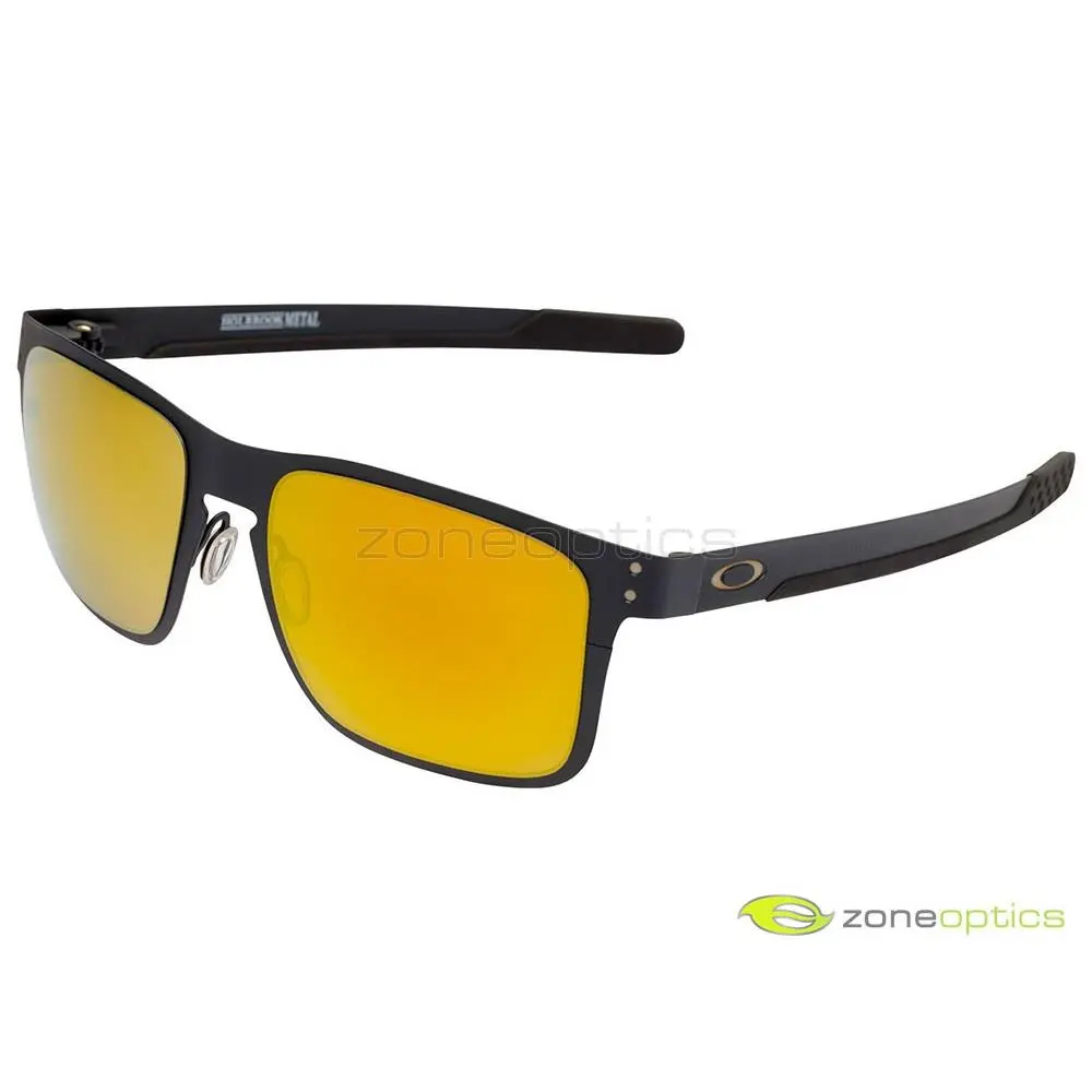 Oakley Holbrook Metal Sunglasses OO4123-1355 Matte Black/24K Gold Iridium