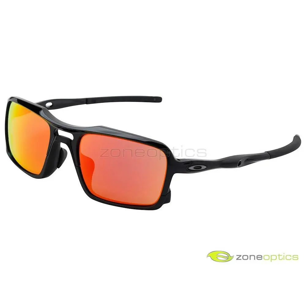 Oakley Triggerman Sunglasses OO9314-03 Polished Black/ruby Iridium Asian