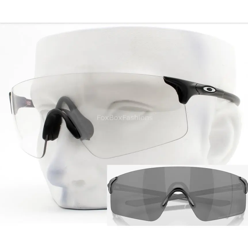 Oakley Evzero Blades Sunglasses Matte Black Clear Photochromic OO9454-0938 Case