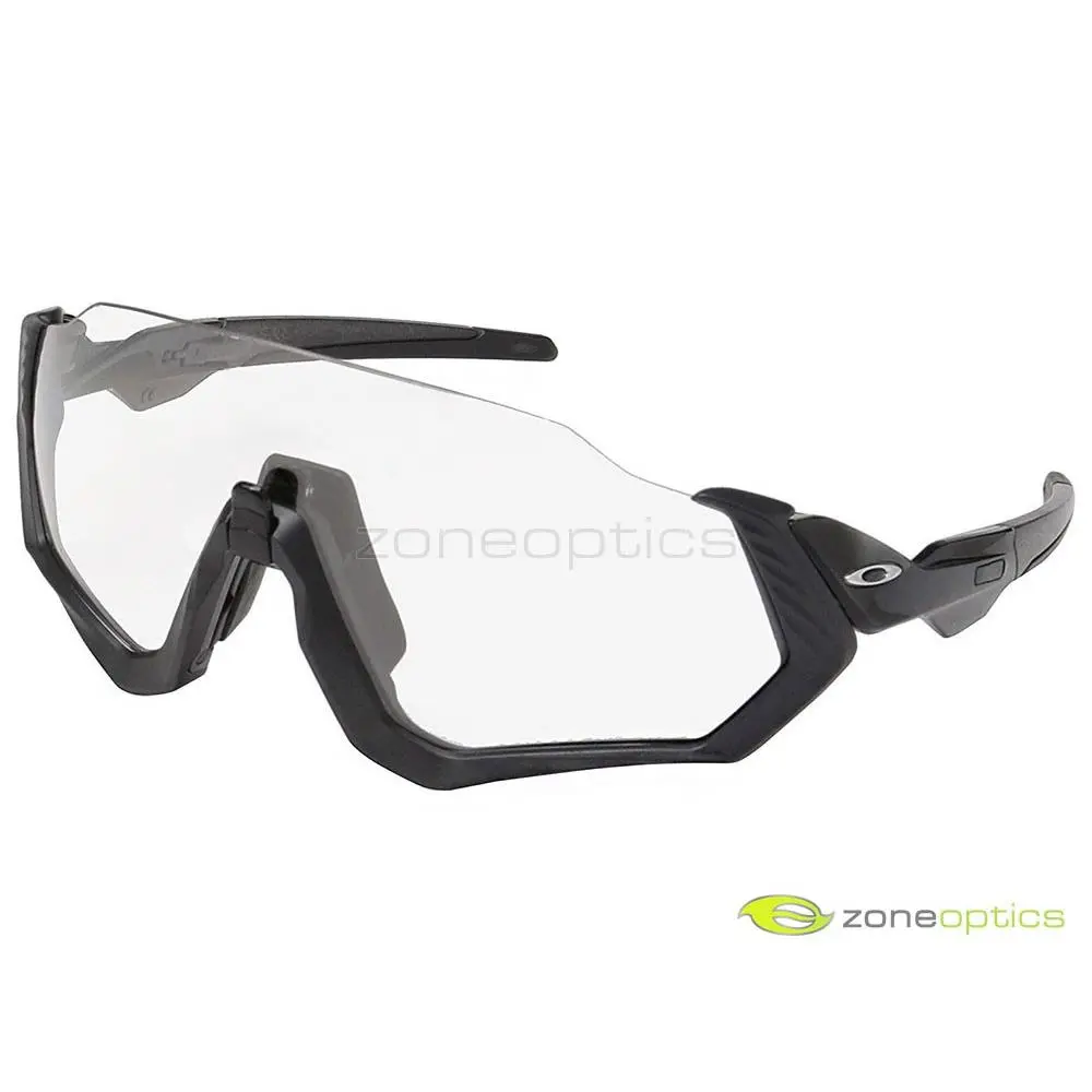 Oakley Flight Jacket Photochromic Sunglasses OO9401-0737 Steel/clear Black