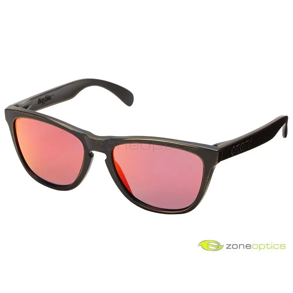 Frogskins Fall Out Collection Sunglasses 24-414 Bronze Decay/ruby Iridium by Oakley