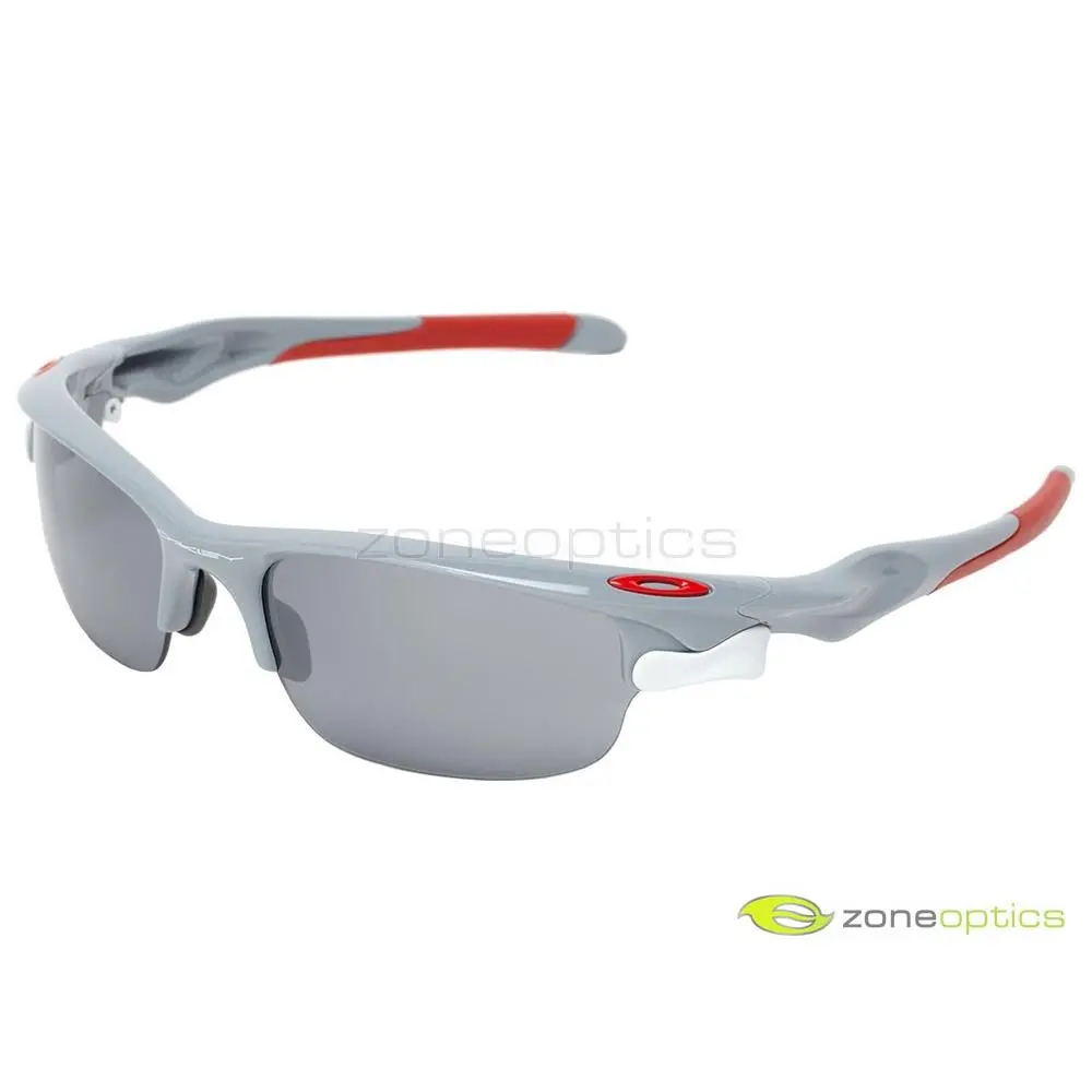 Oakley Fast Jacket Sunglasses OO9097-12 Polished Fog/black Iridium VR28 - Frame: Polished Fog (Grey), Lens: Black Iridium, VR28 (2 sets)