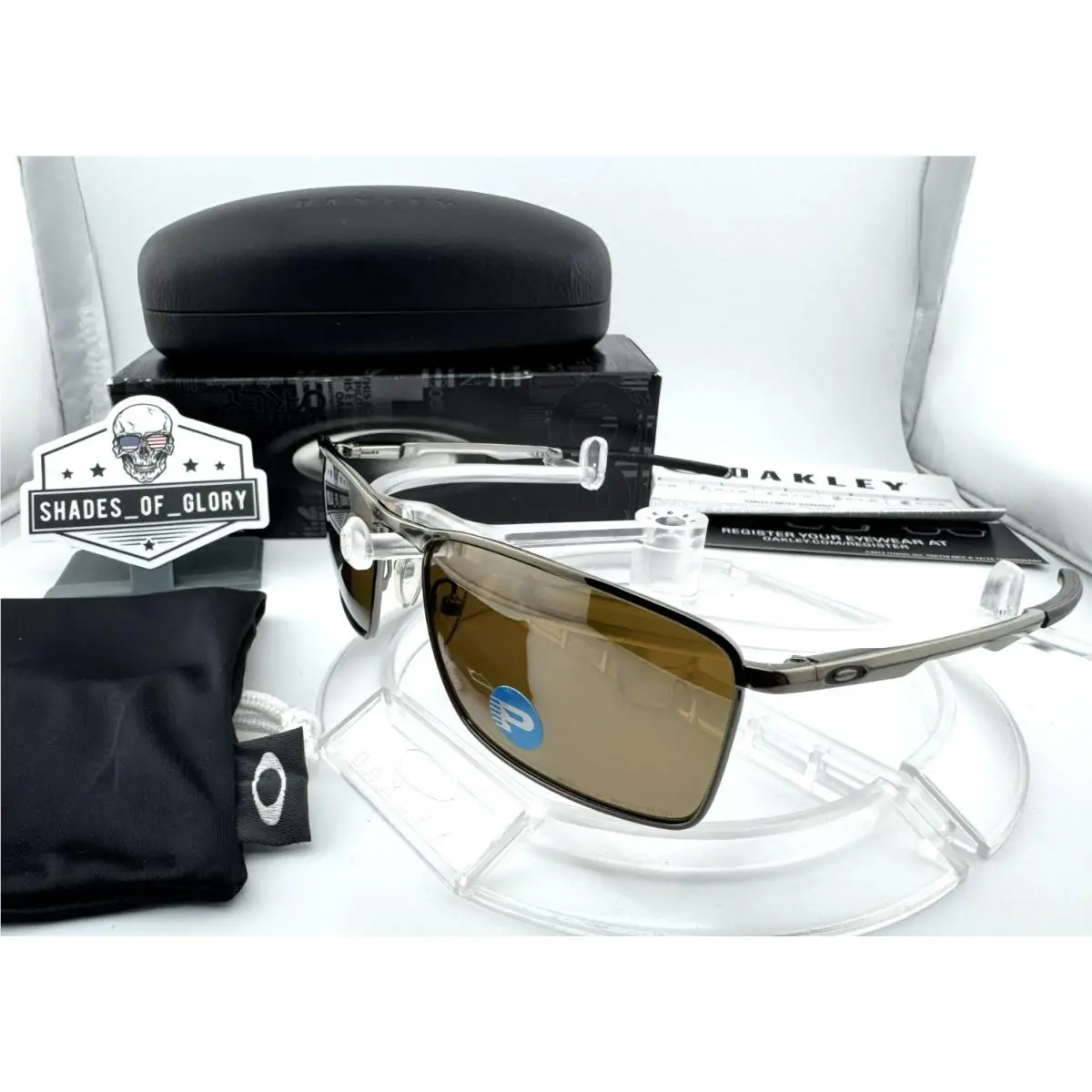 Oakley Conductor 6 Tungsten W/ Tungsten Iridium Polarized Sunglasses OO4106-04
