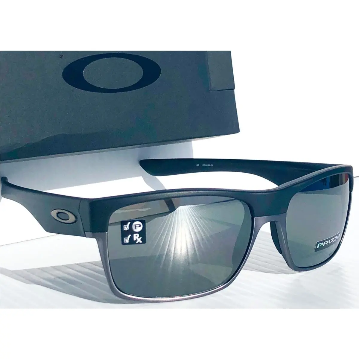 Oakley Two Face Black Matte Polarized Prizm Black Sunglass 9189-38