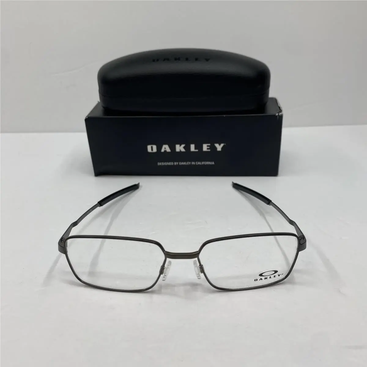 Oakley Foil RQ Eyeglasses 0OX3036 57-17 Pewter Gray Full Rim Square Men Frame