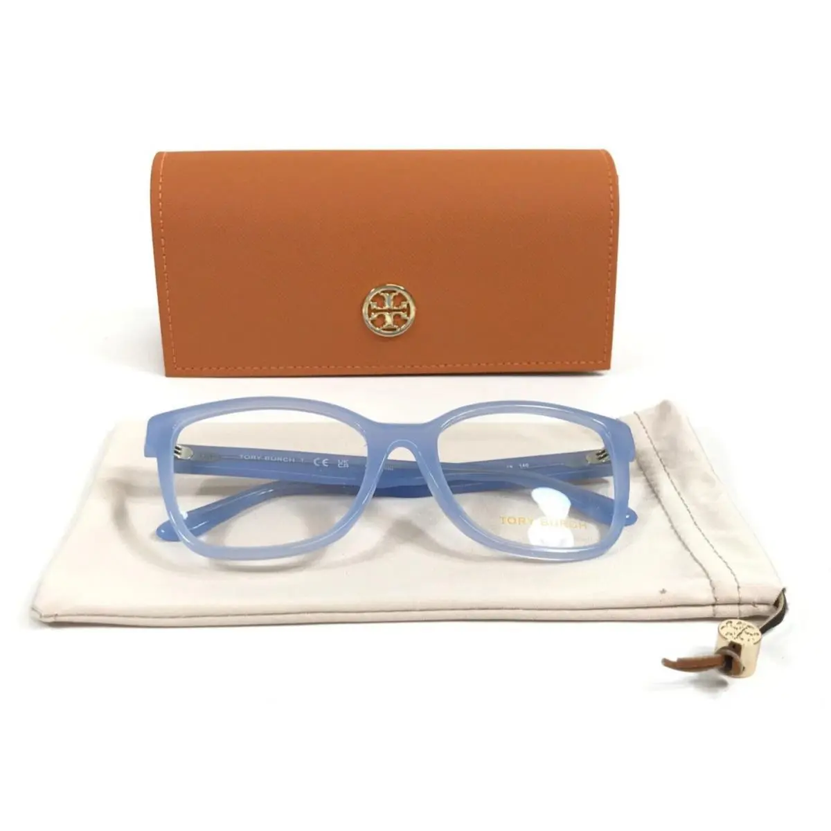 Tory Burch Eyeglasses Frames TY2129U 1969 Milky Light Blue Cat Eye 55-18-140