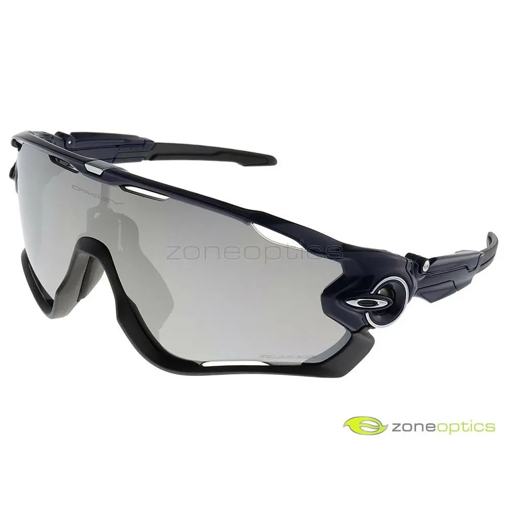 Oakley Jawbreaker Polarized Sunglasses OO9290-12 Polished Navy/chrome Iridium