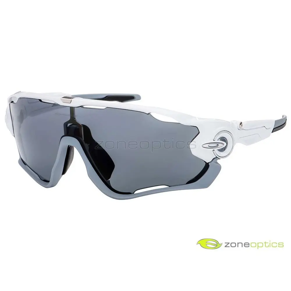 Oakley Jawbreaker Polarized Sunglasses OO9290-06 Polished White/grey