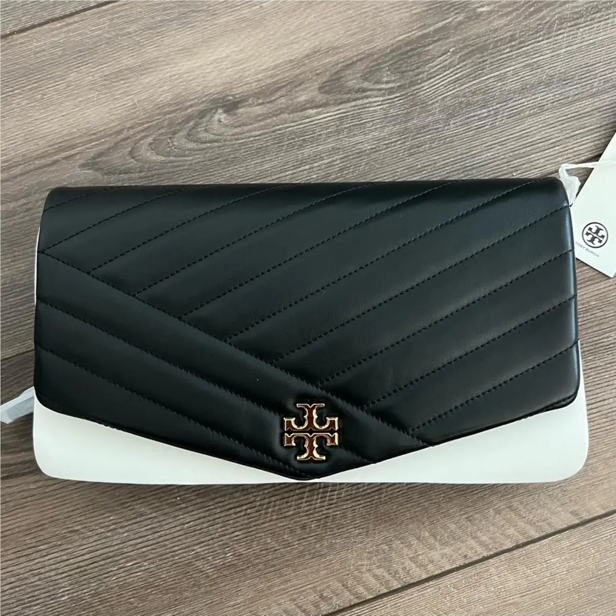 Tory Burch Women`s Kira Chevron Clutch Black