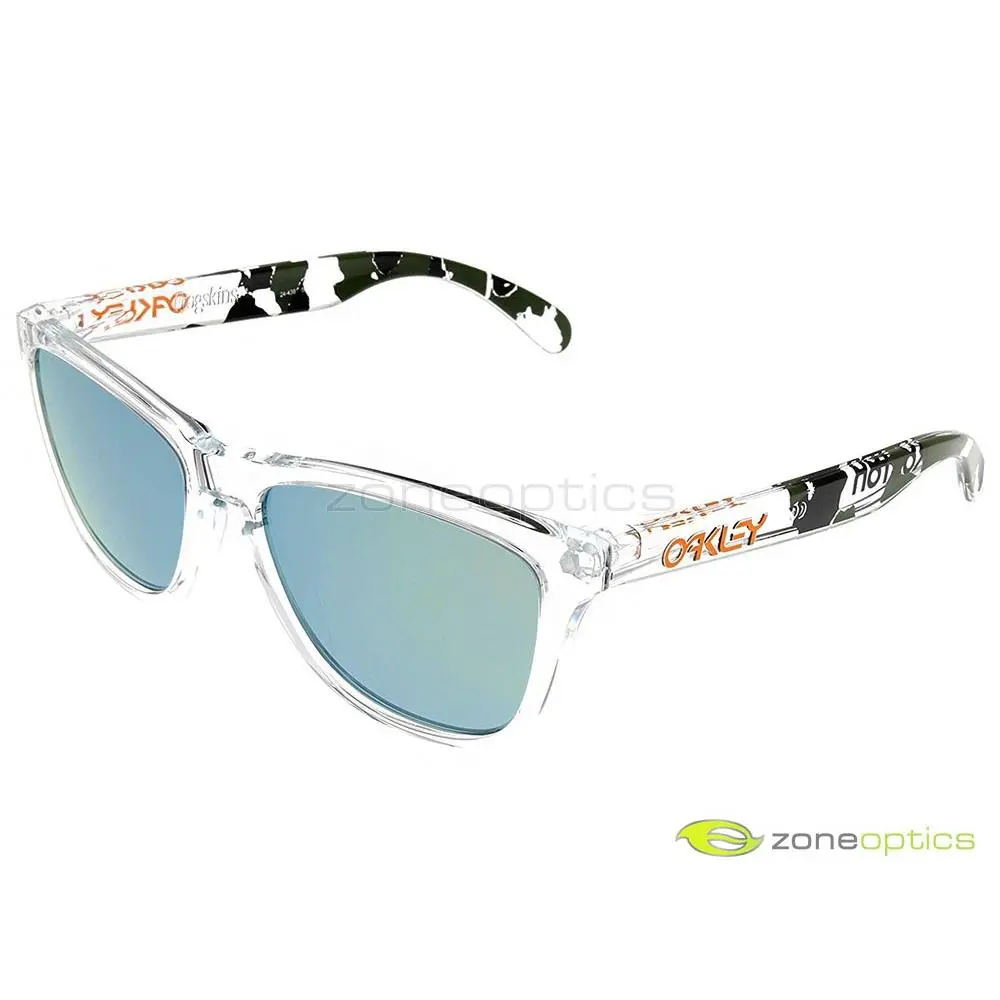 Frogskins Eric Koston Sunglasses 24-436 Clear Camo/emerald Iridium by Oakley