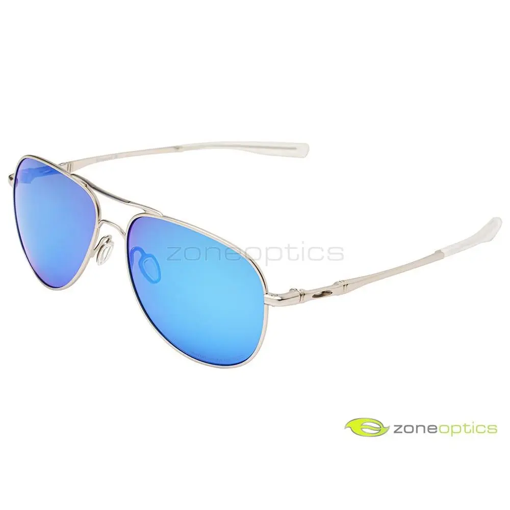Elmont M Polarized Sunglasses OO4119-0758 Satin Chrome/sapphire Iridium by Oakley