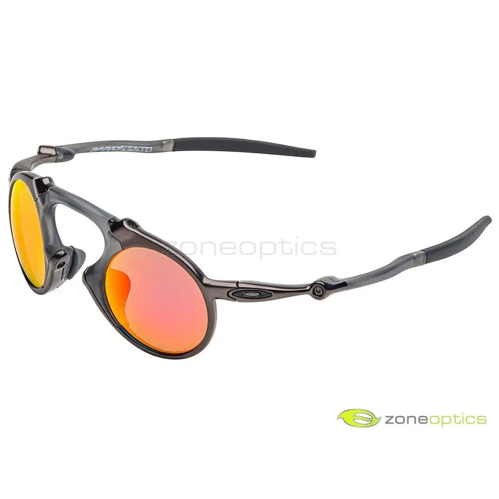 Oakley Madman Polarized Sunglasses OO6019-04 X Metal Dark Carbon/ruby Iridium