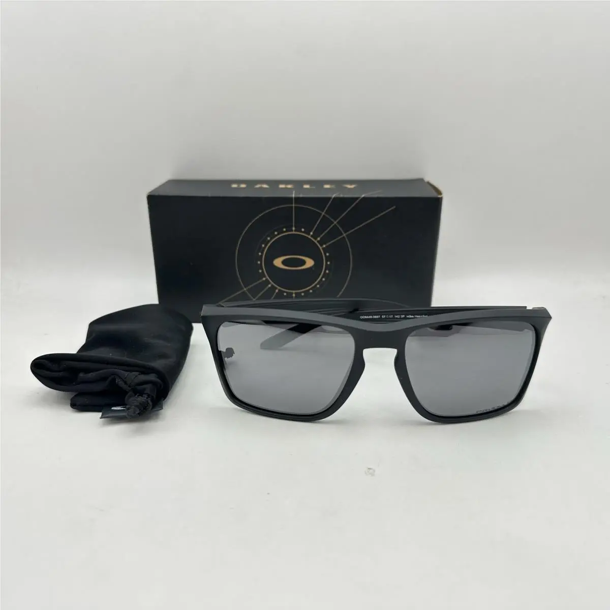 Oakley Mens Sylas Square Prizm Polarized Mirror Sunglasses OO9448 Black