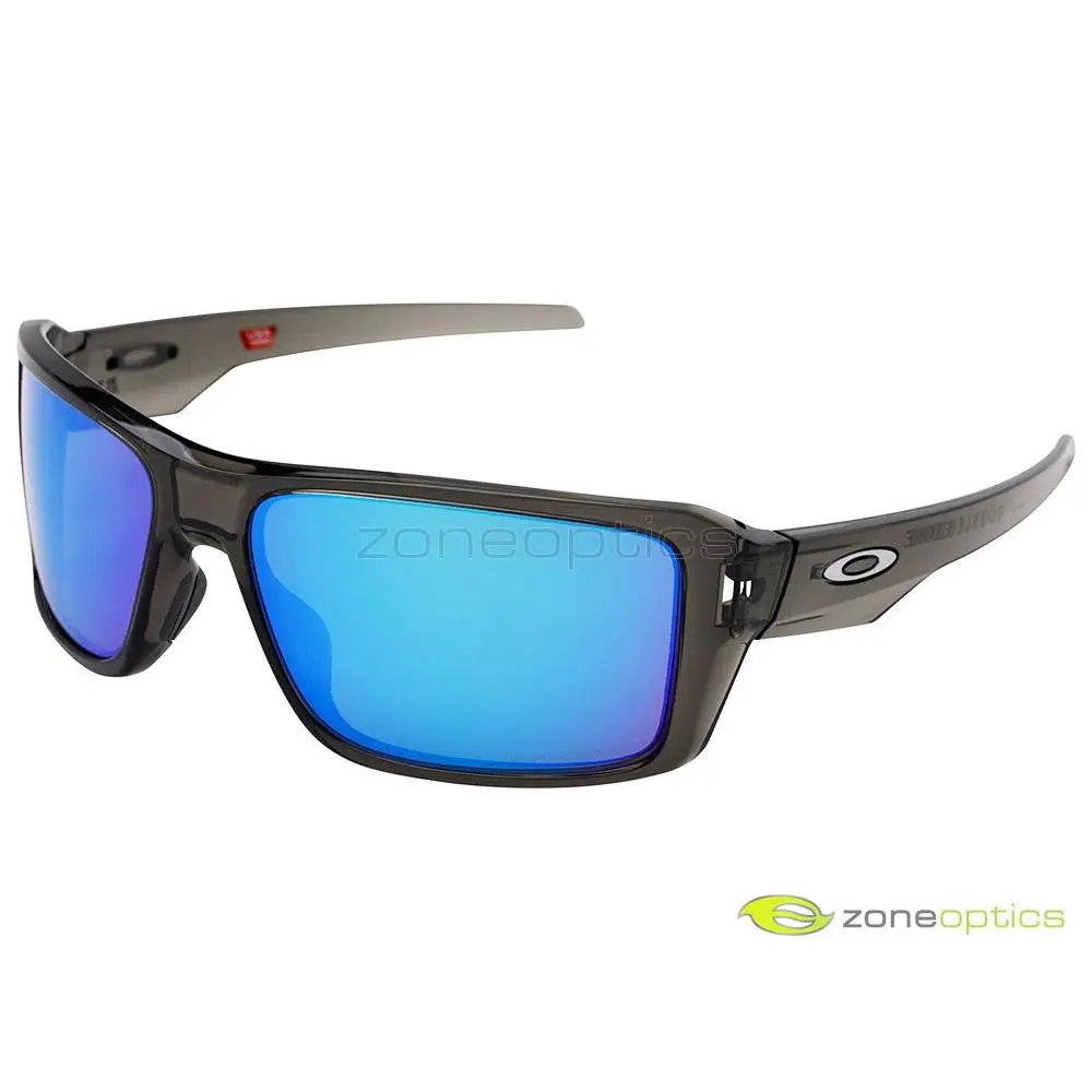 Oakley Double Edge Polarized Sunglasses OO9380-0666 Grey Smoke/prizm Sapphire