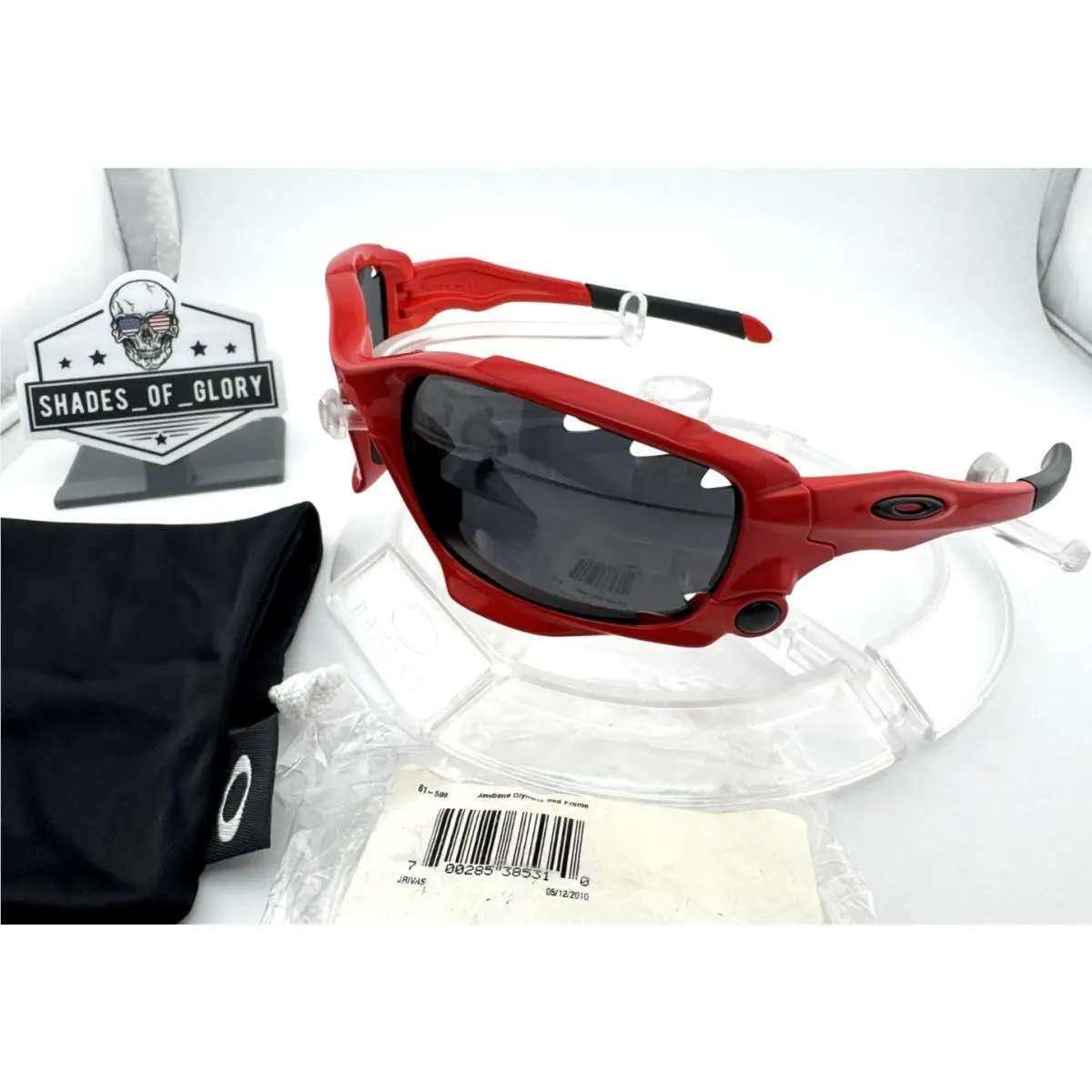 Oakley Jawbone Olympic Red Frame W/ Black Aftermarket Polarized Sunglasses Rare