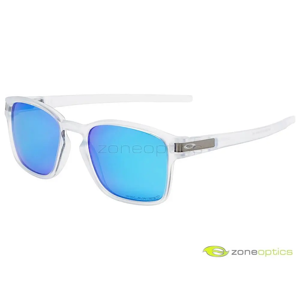 Oakley Latch SQ Polarized Sunglasses OO9353-06 Matte Clear/sapphire Iridium