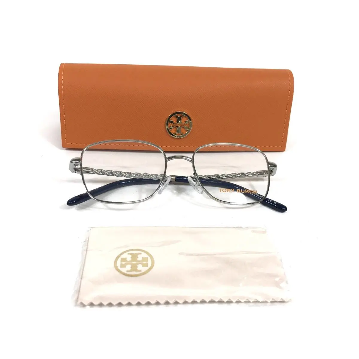 Tory Burch Eyeglasses Frames TY1077 3161 Shiny Silver Wire Rim 51-17-140