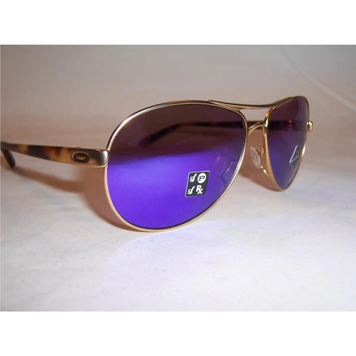 Oakley Sunglasses Feedback OO4079-39 Gold/prizm Violet Polarized Authenitc