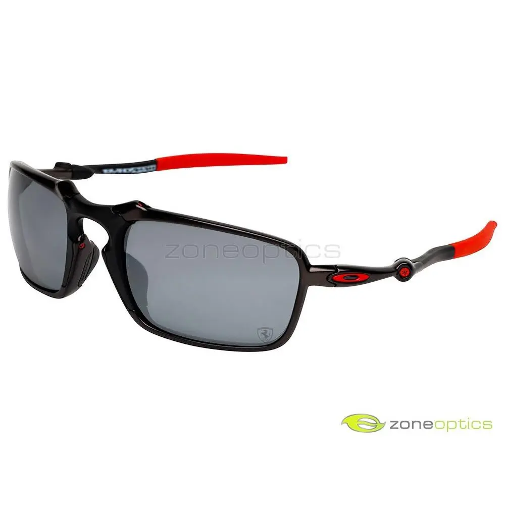 Oakley Badman Scuderia Ferrari Polarized Sunglasses OO6020-07 X Metal Black