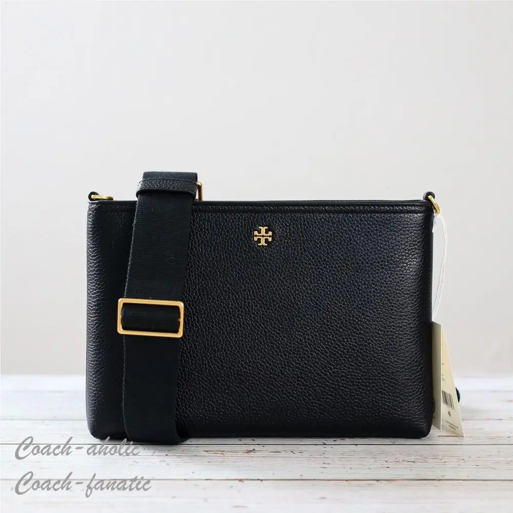 Tory Burch Blake Swingpack Leather Crossbody Messenger 176874 Black
