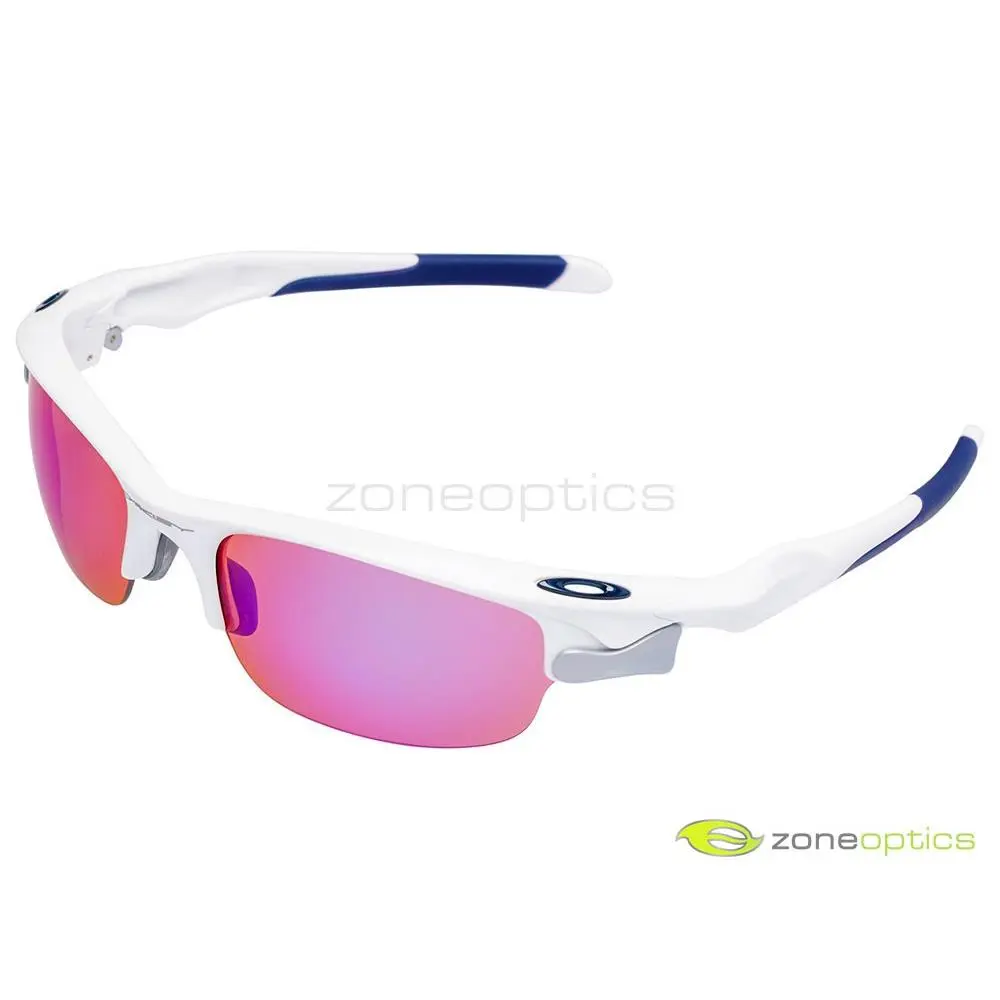 Oakley Fast Jacket Sunglasses OO9097-13 Polished White/VR28 Blue Iridium Grey