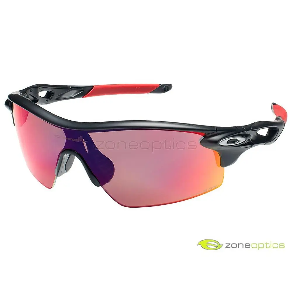 Oakley Radarlock Pitch Polarized Sunglasses OO9182-1738 Black Ink/oo Red Iridium
