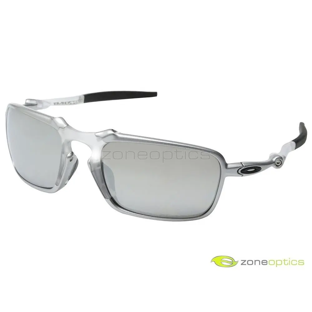 Oakley Badman Polarized Sunglasses OO6020-05 X Metal X Ti/chrome Iridium