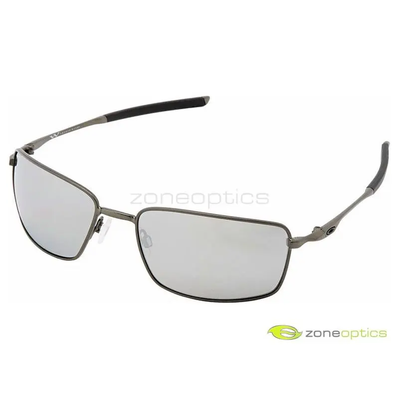 Oakley Square Wire Polarized Sunglasses OO4075-08 Carbon/chrome Iridium