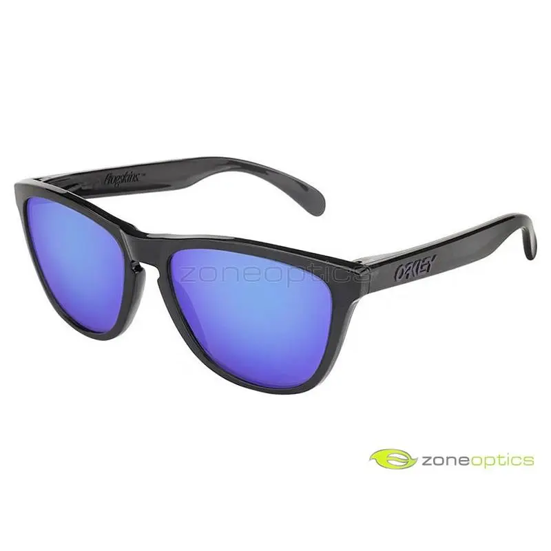 Oakley Frogskins Polarized Sunglasses OO9013-09 Black Ink/violet Iridium