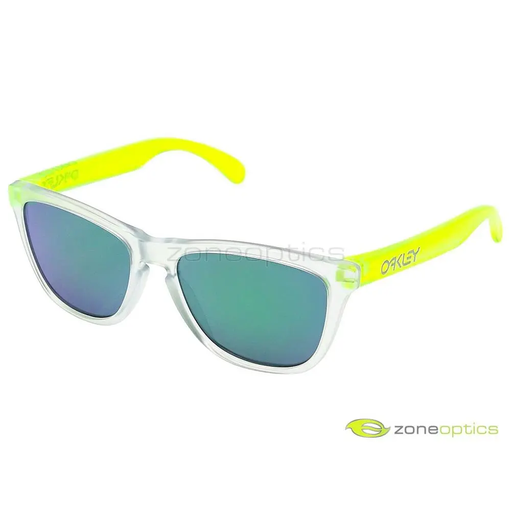 Oakley Frogskins Sunglasses OO9013-B455 Matte Clear/uranium/jade Iridium