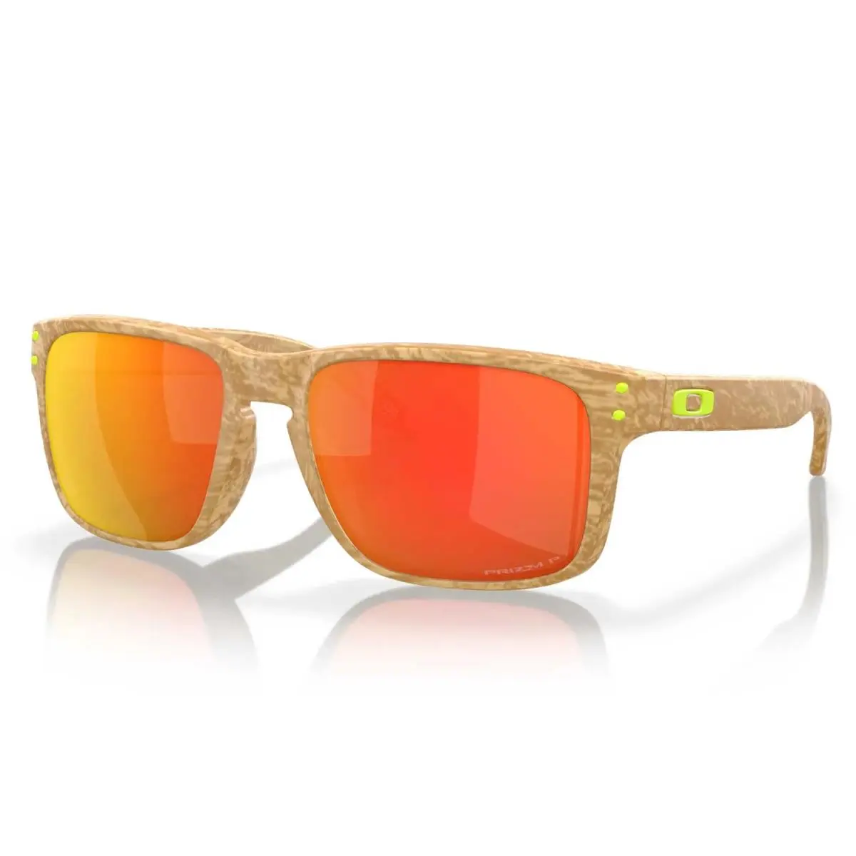 Holbrook Coalesce Polarized Sunglasses Desert Tan Frame Prizm Ruby Lens by Oakley
