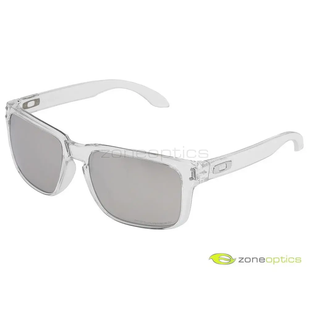 Oakley Holbrook Polarized Sunglasses OO9102-94 Polished Clear/chrome Iridium