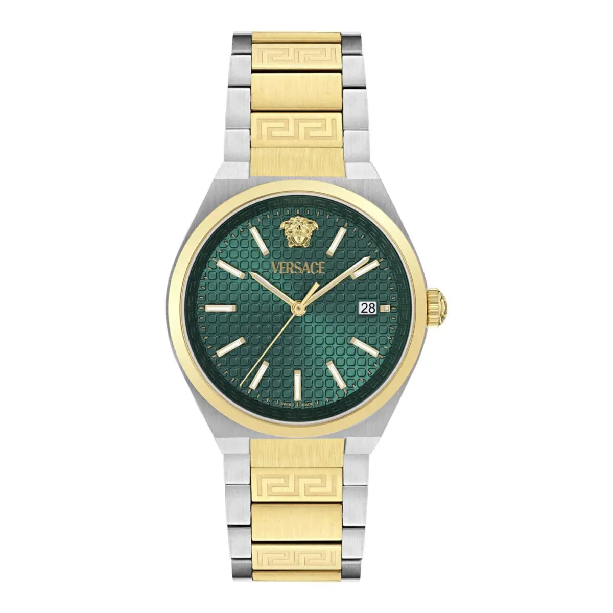 Mens Two Tone 39mm Bracelet Fashion Watch by Versace