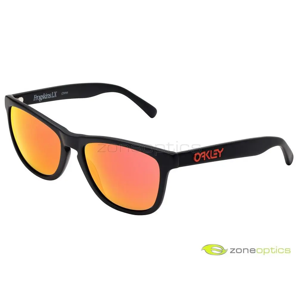 Frogskins LX Sunglasses OO2043-02 Matte Black/ruby Iridium by Oakley