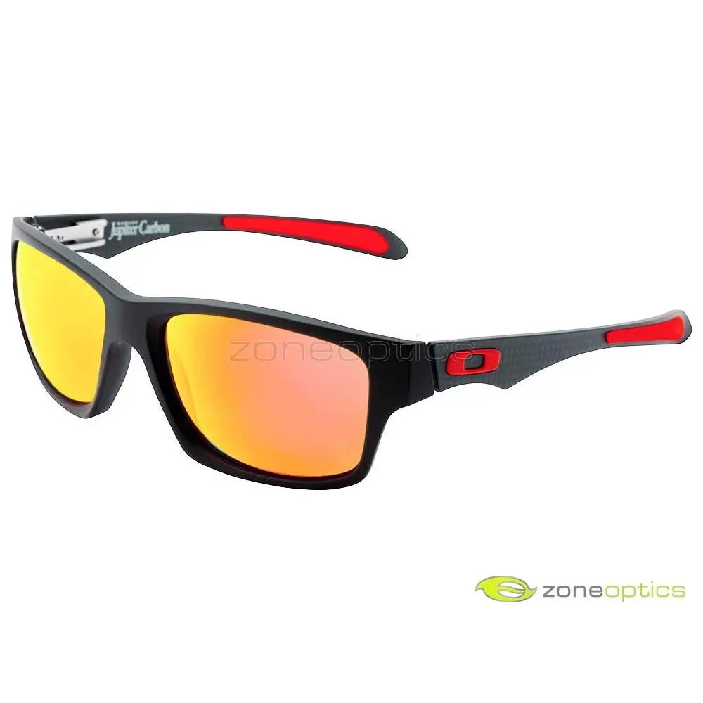Oakley Jupiter Carbon Scuderia Ferrari Polarized Sunglasses OO9220-06 Black/ruby