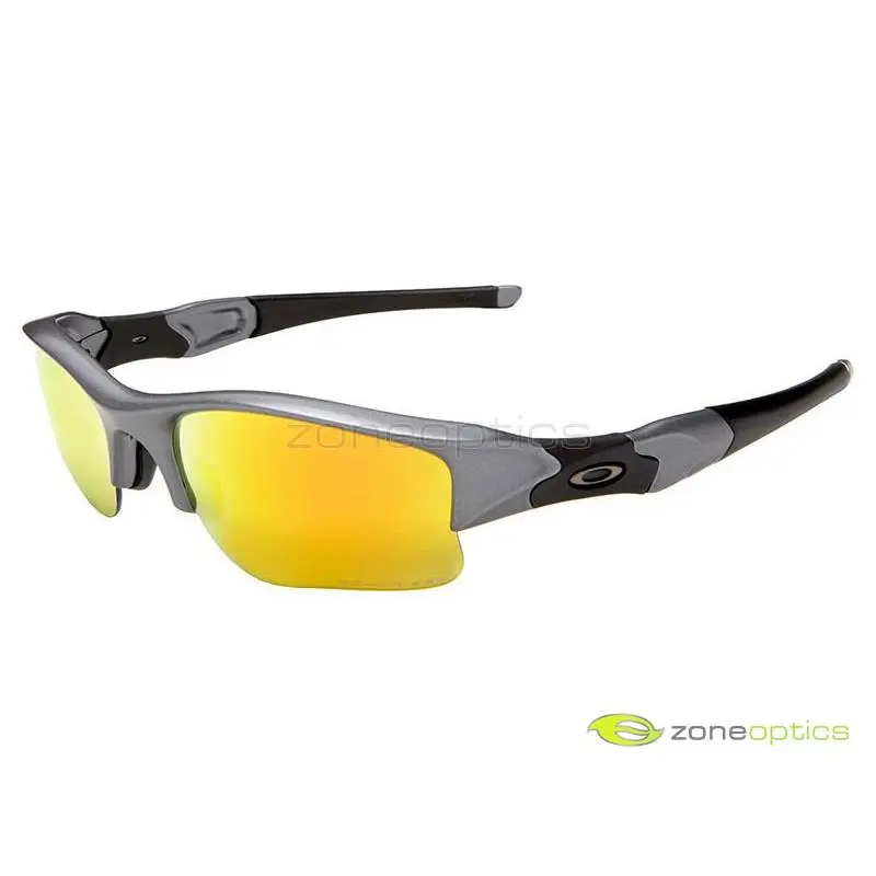 Oakley Flak Jacket Xlj Polarized Sunglasses OO9009-19 Dark Grey/fire Iridium