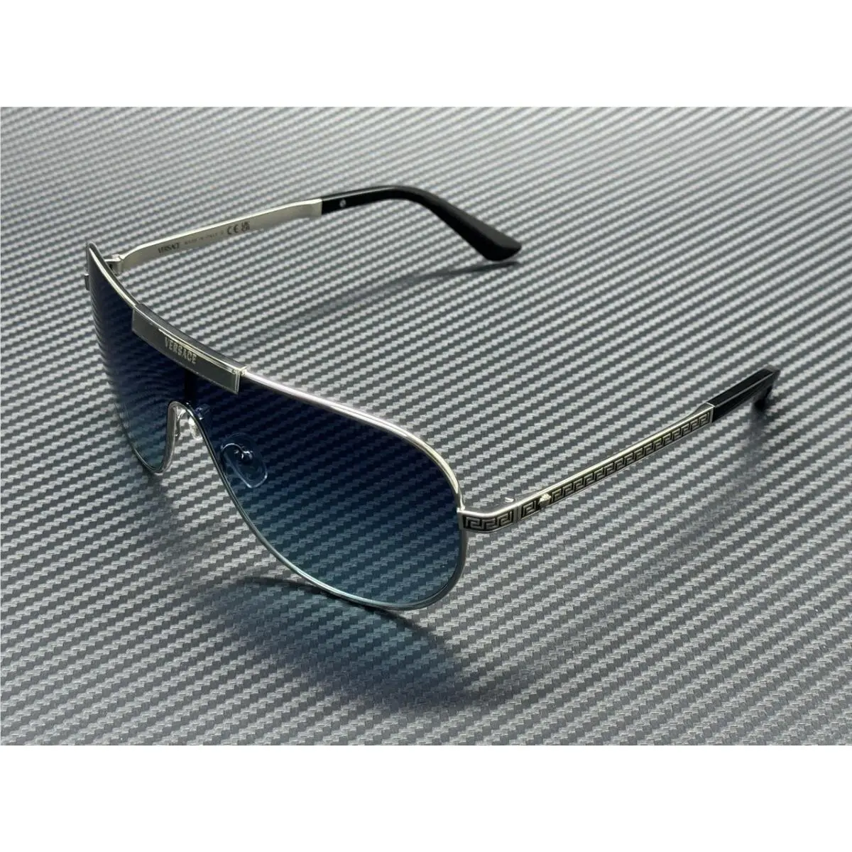 Versace VE2293 100019 Silver Blue Gradient 70 mm Men`s Sunglasses