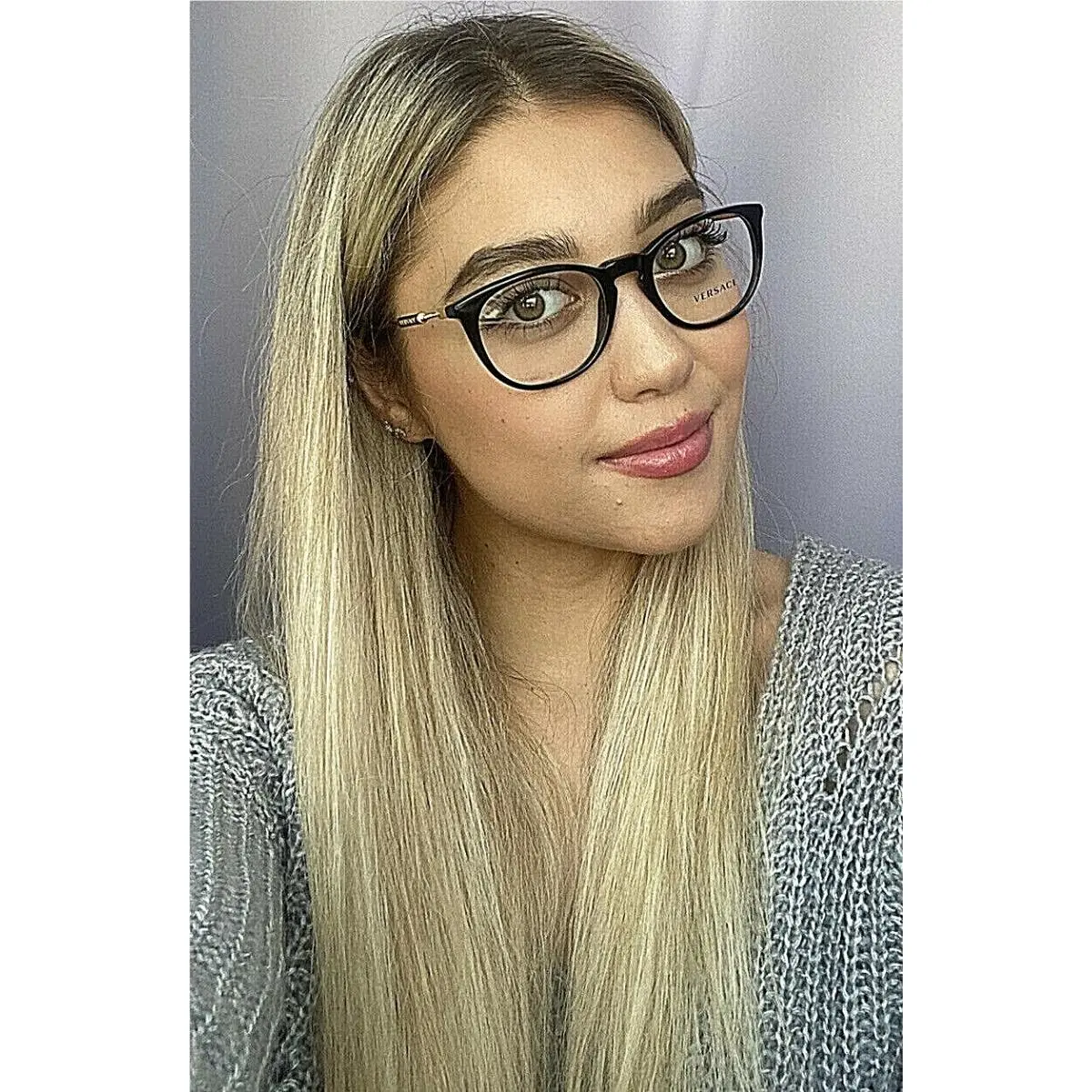 Versace Mod. 2732 51mm Black Brown Women`s Eyeglasses Frame Italy 8 A
