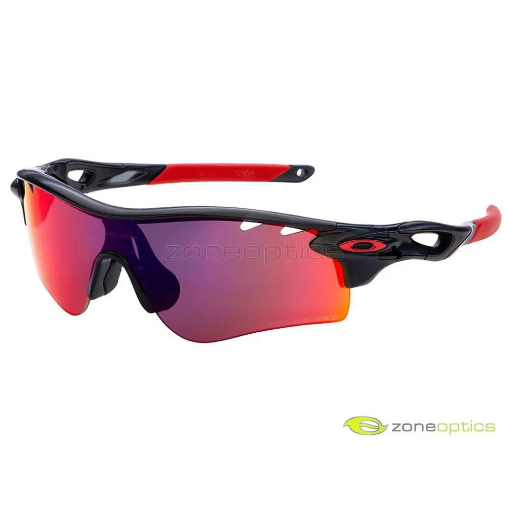 Oakley Radarlock Path Polarized Sunglasses OO9181-23 Black Ink/oo Red Black