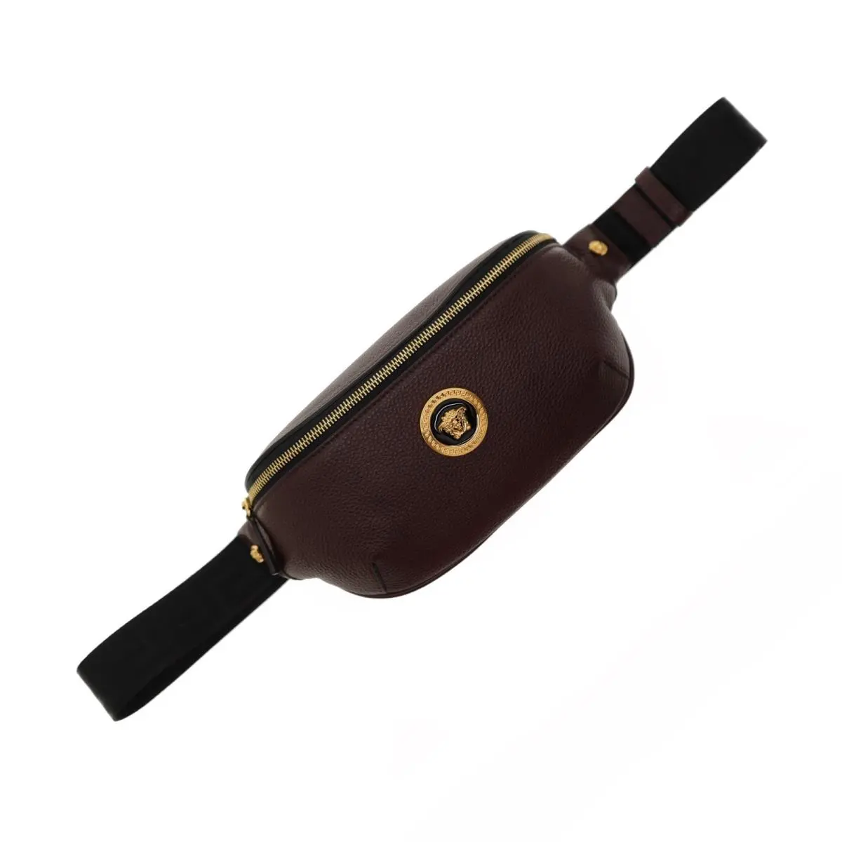 Versace Medusa Belt Bag Burgundy Grainy Leather