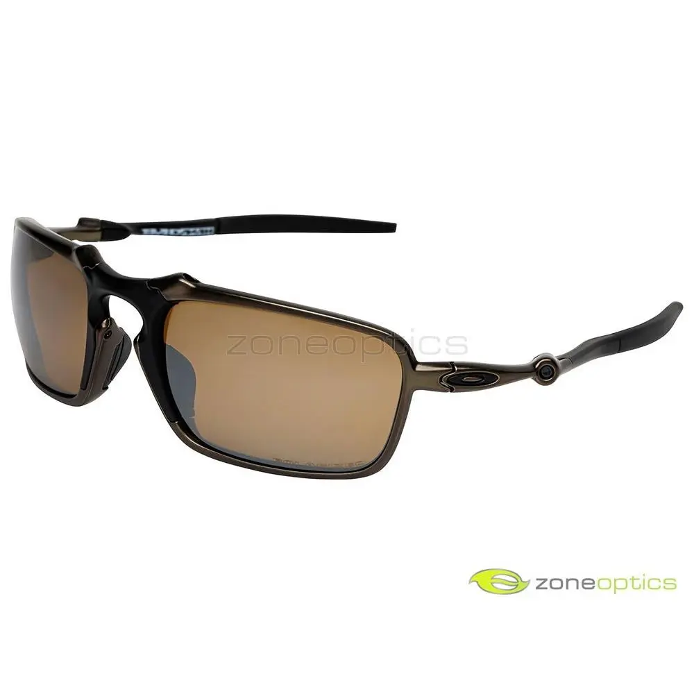 Oakley Badman Polarized Sunglasses OO6020-02 X Metal Pewter/tungsten Iridium