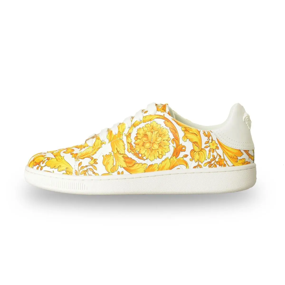 Versace Men`s Baroque Signature Print Leather Sneakers Shoes US 9 IT 42