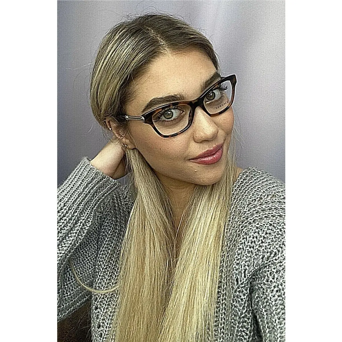 Versace Mod. 1432449 Tortoise 52mm Cat Eye Women`s Eyeglasses Italy 7 0