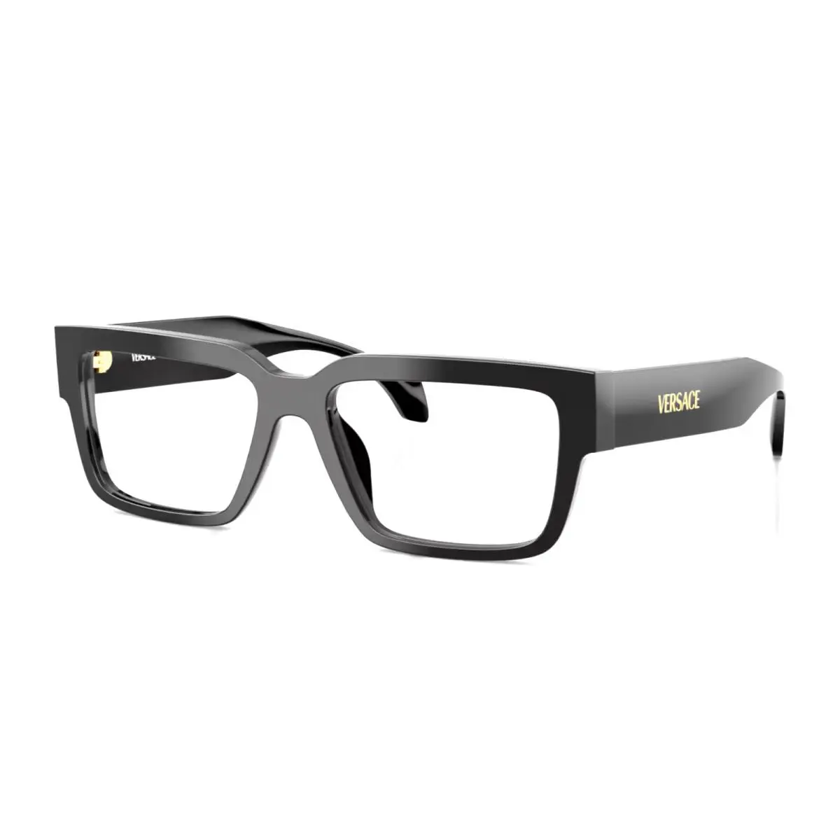Eyeglasses Mod. 3374-U GB1 55-17 140 Shiny Black Gold Frames +case by Versace